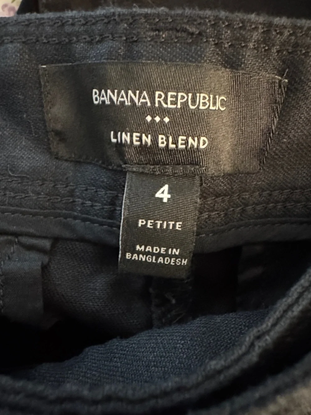 Banana Republic Black Wide-Leg Chinos Linen-blend